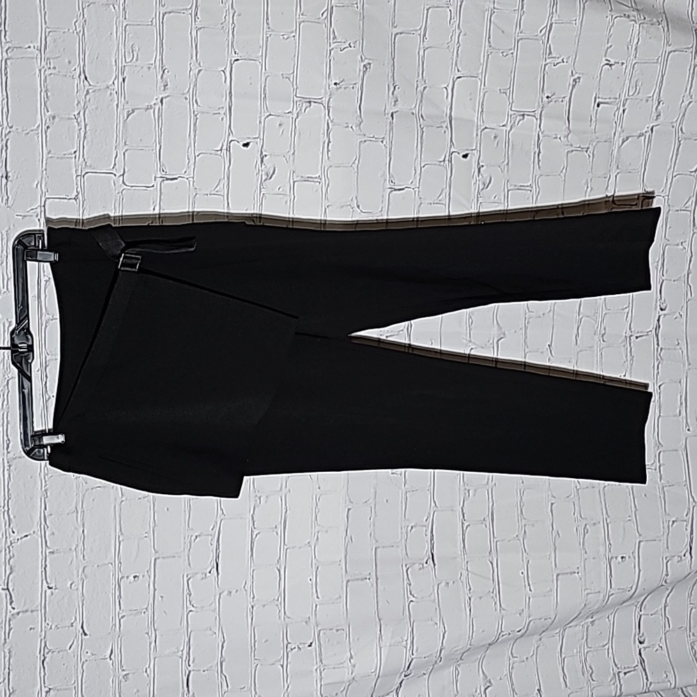 BCBGMaxAzria Black Asymmetric Wrap Pants